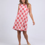 BIARRITZ DRESS - Crimson Print