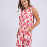 BIARRITZ DRESS - Crimson Print
