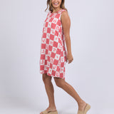 BIARRITZ DRESS - Crimson Print