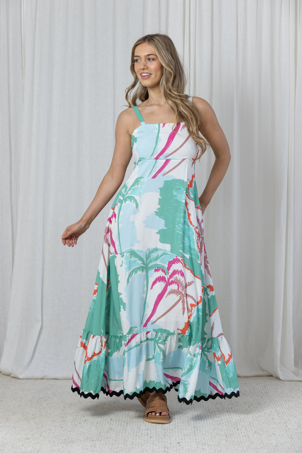 BONNIE MAXI DRESS - Turquoise