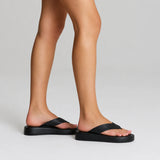 Bouncer II Flatform Thongs - Black Smooth