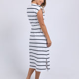 CASEY STRIPE DRESS - White