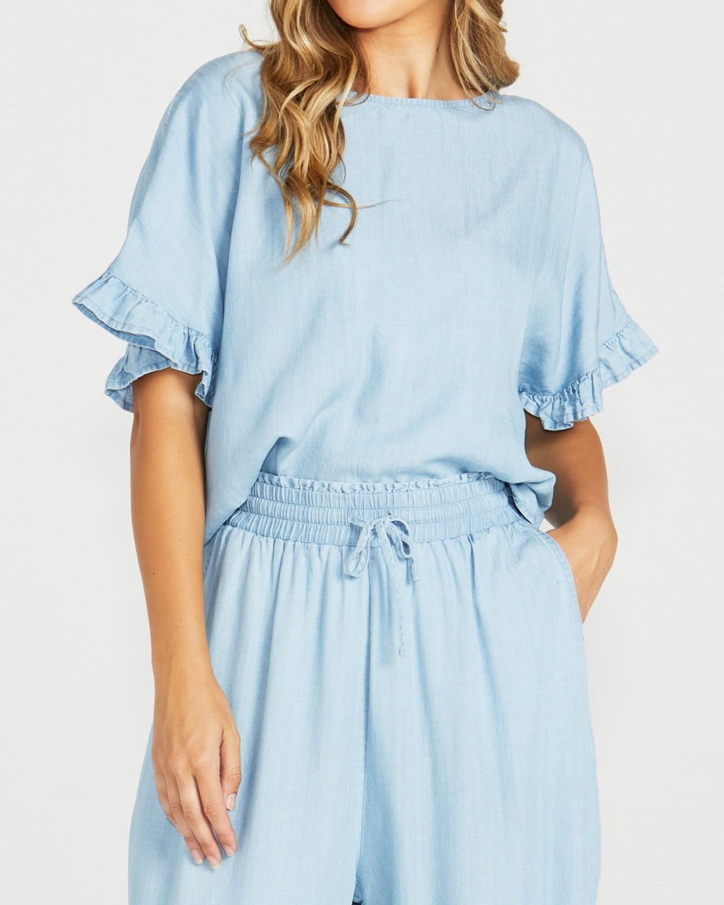 DAVIE TOP - Chambray