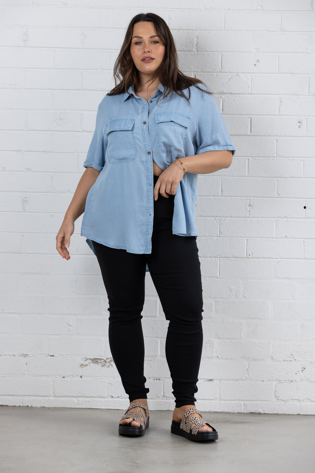 ELLIE SHIRT - Light Denim