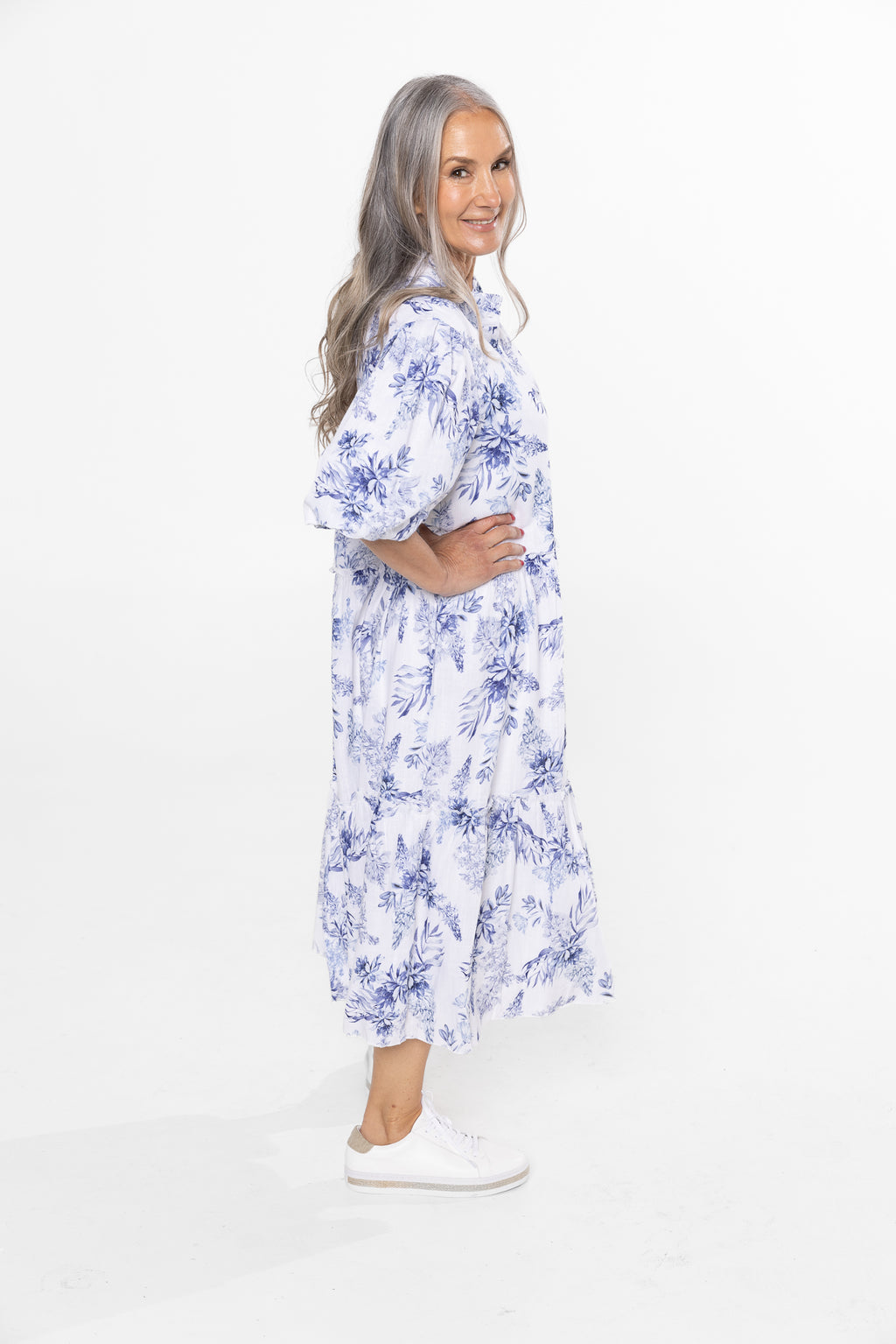 LEILA DRESS - Blue Floral