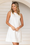 PHEBE LINEN DRESS - White