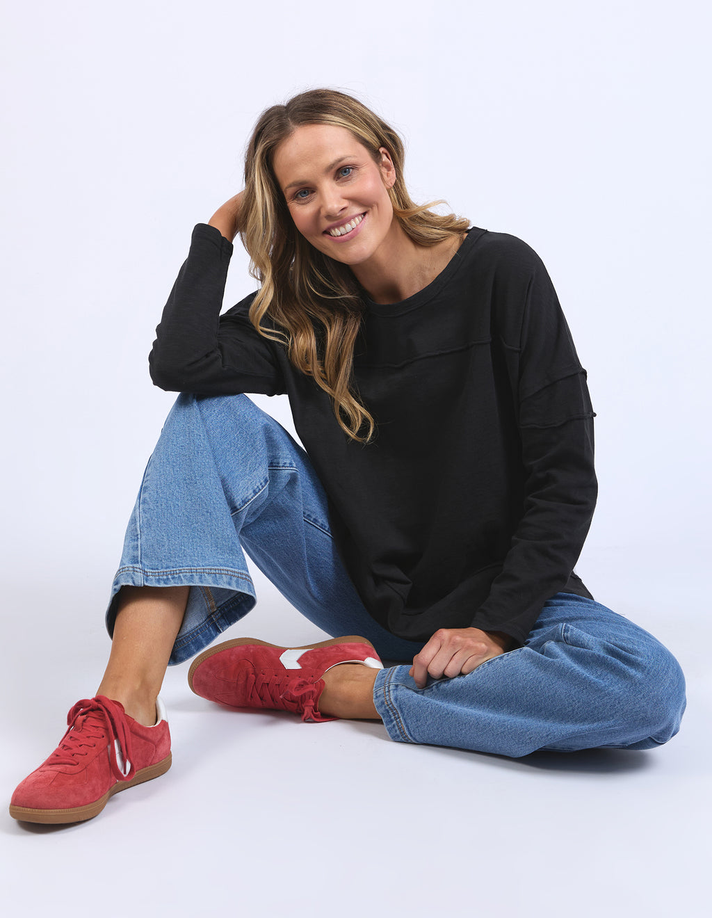 JAYNE THROW ON TOP - Black