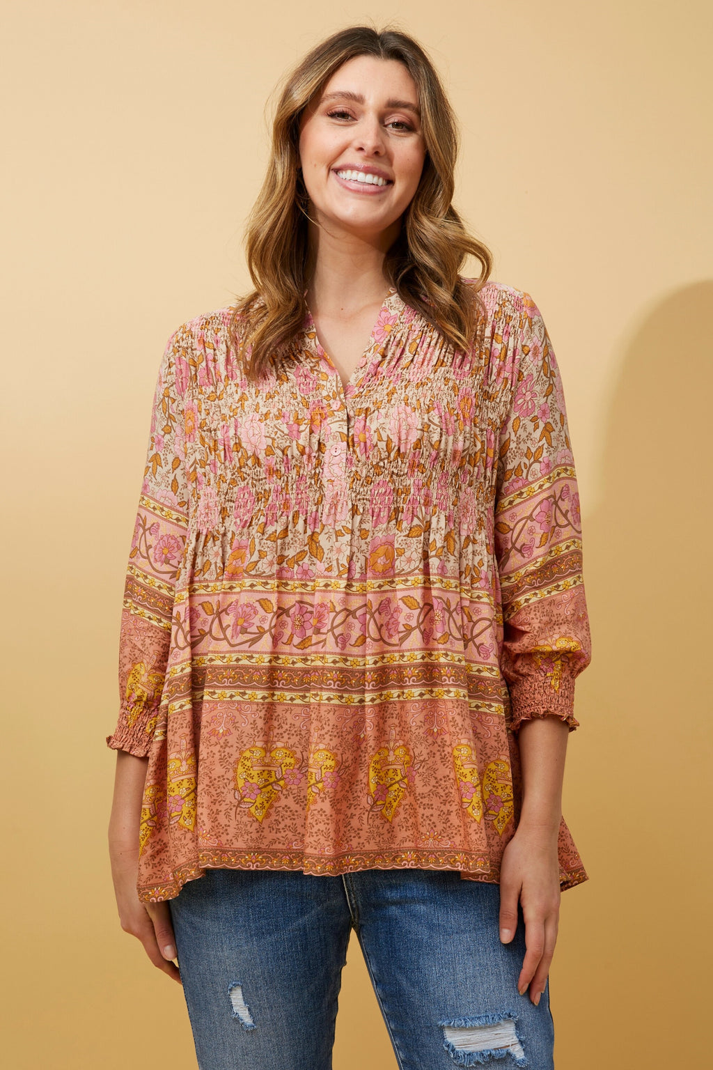 ALANA BLOUSE - Apricot