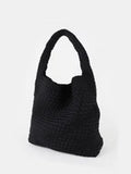 L&S Layla Woven Tote Bag - Black