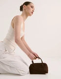 Tory Suede Crossbody Bag - Brown