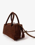 Tory Suede Crossbody Bag - Brown