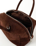 Tory Suede Crossbody Bag - Brown