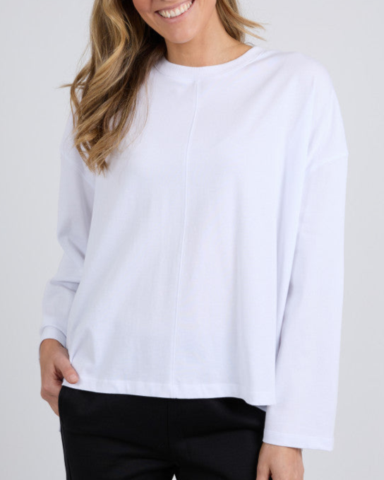 NAOMI L/S SWEAT - White