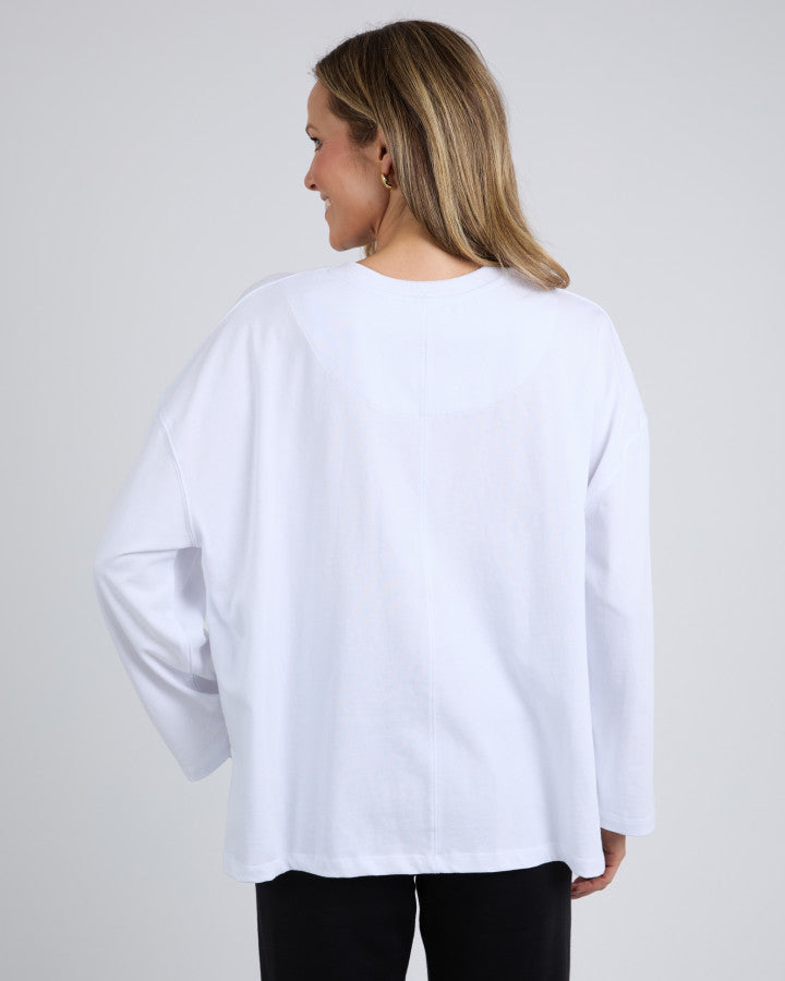 NAOMI L/S SWEAT - White