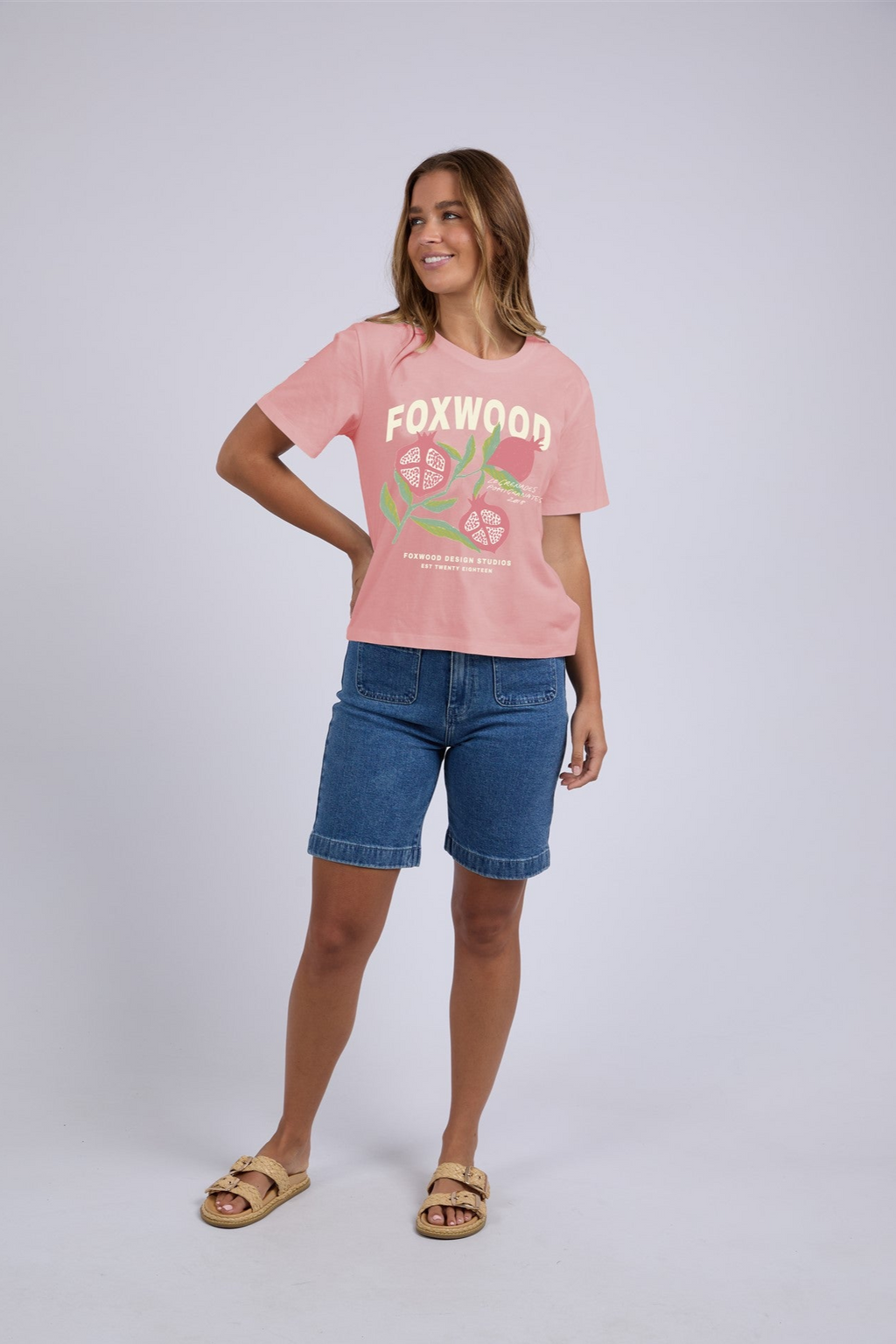 POMEGRANATE TEE - Ash Rose