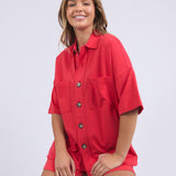 POP-OVER SHIRT - Red