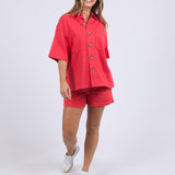 POP-OVER SHIRT - Red