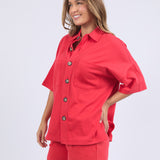 POP-OVER SHIRT - Red