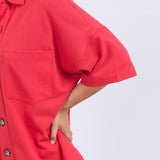 POP-OVER SHIRT - Red