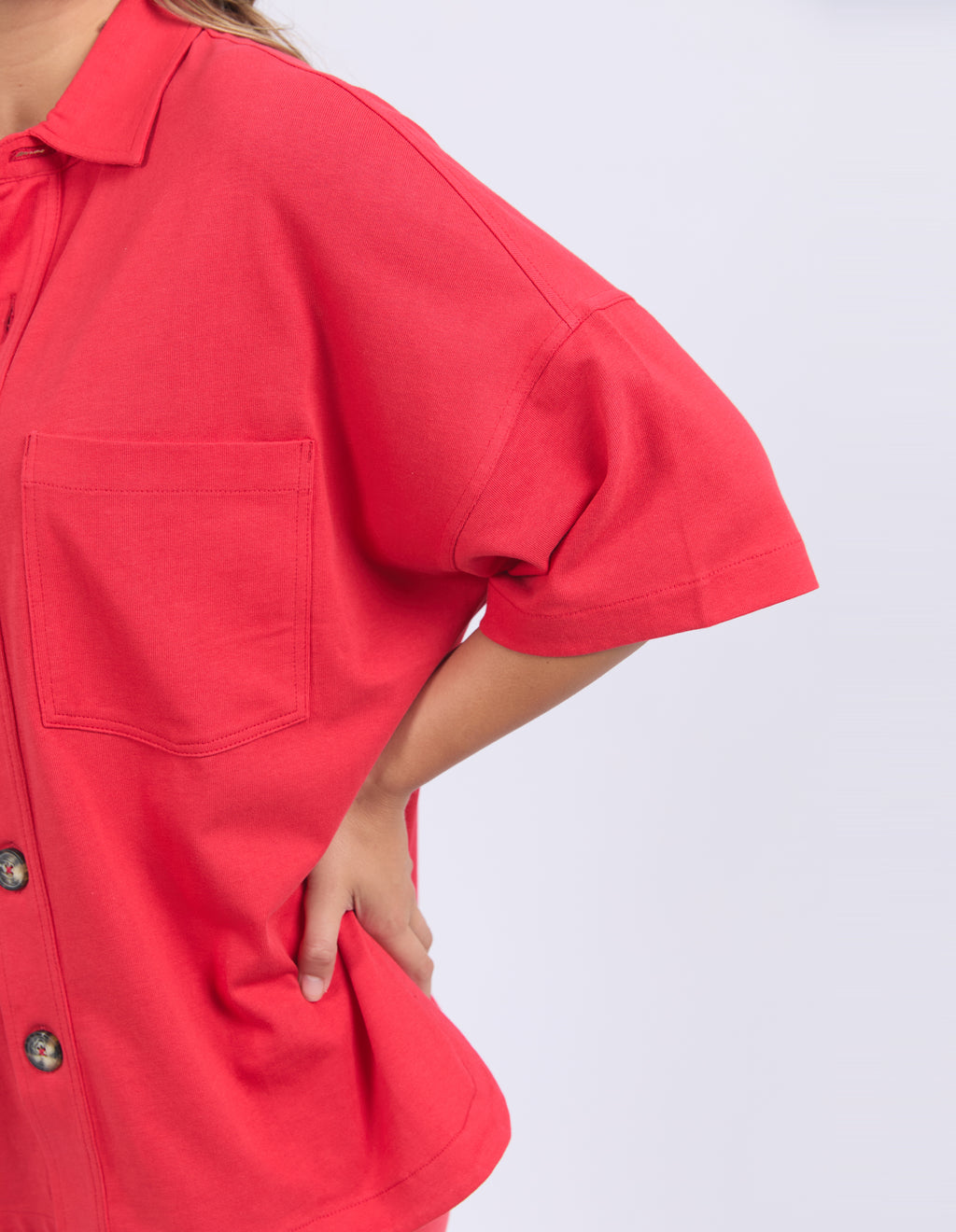 POP-OVER SHIRT - Red