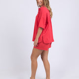POP-OVER SHIRT - Red