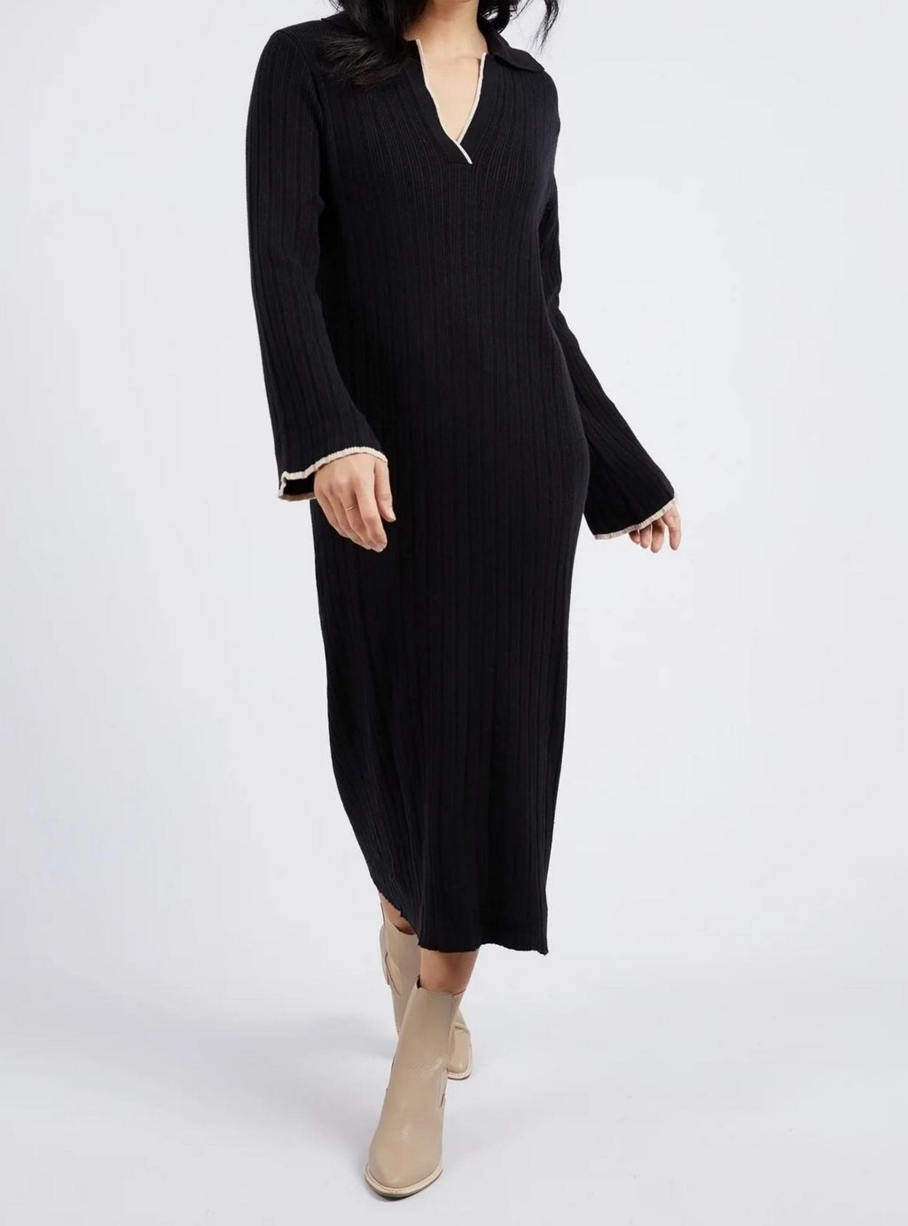 MAPLE KNIT DRESS - Black