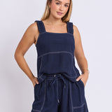 Sage Linen Top