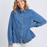Scallop Edge L/S Shirt