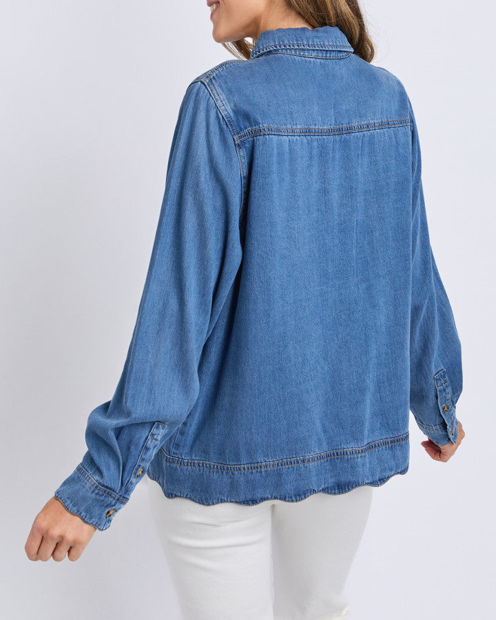 Scallop Edge L/S Shirt