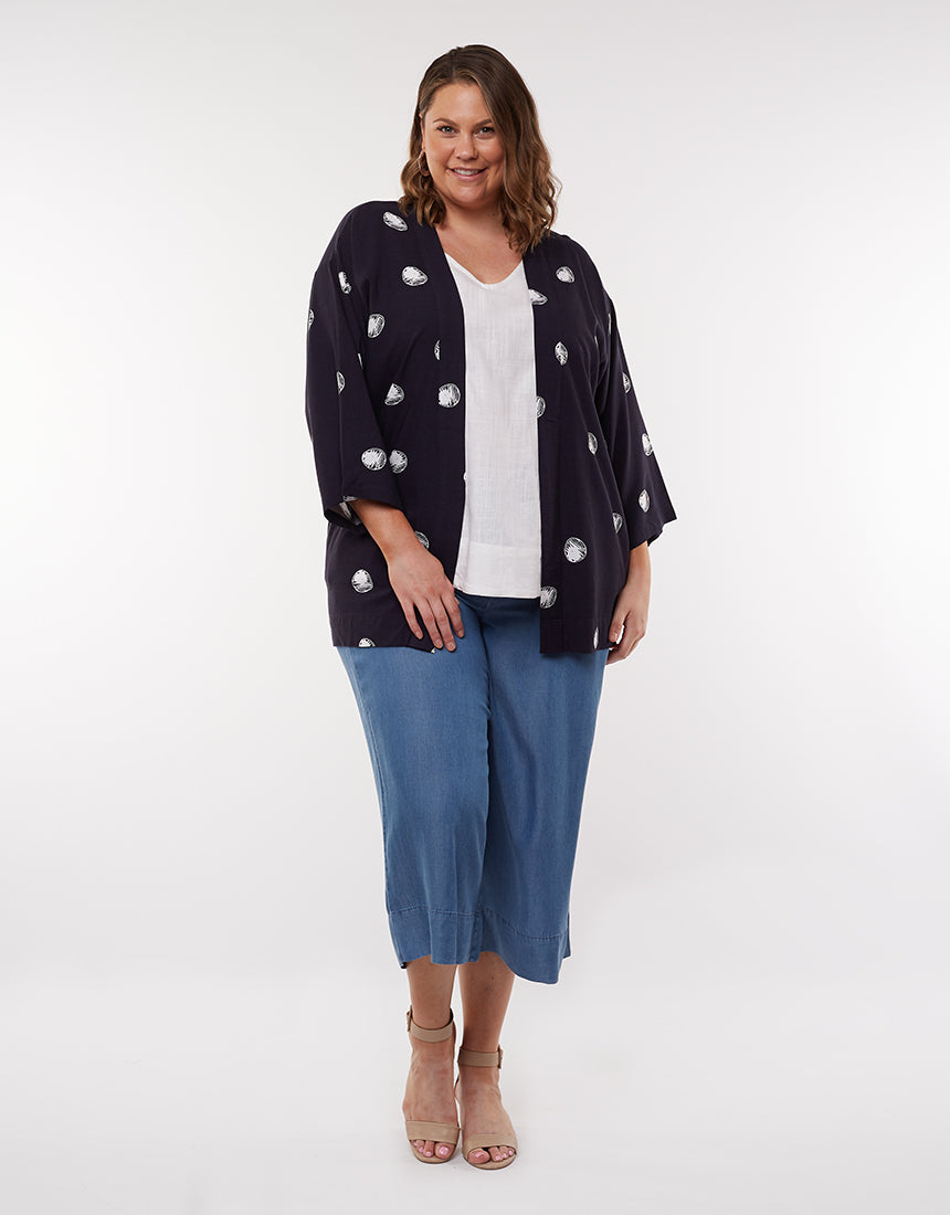 SPOT KIMONO - Navy