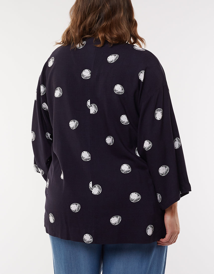 SPOT KIMONO - Navy