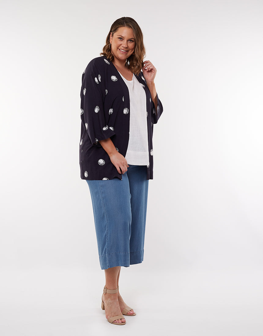 SPOT KIMONO - Navy