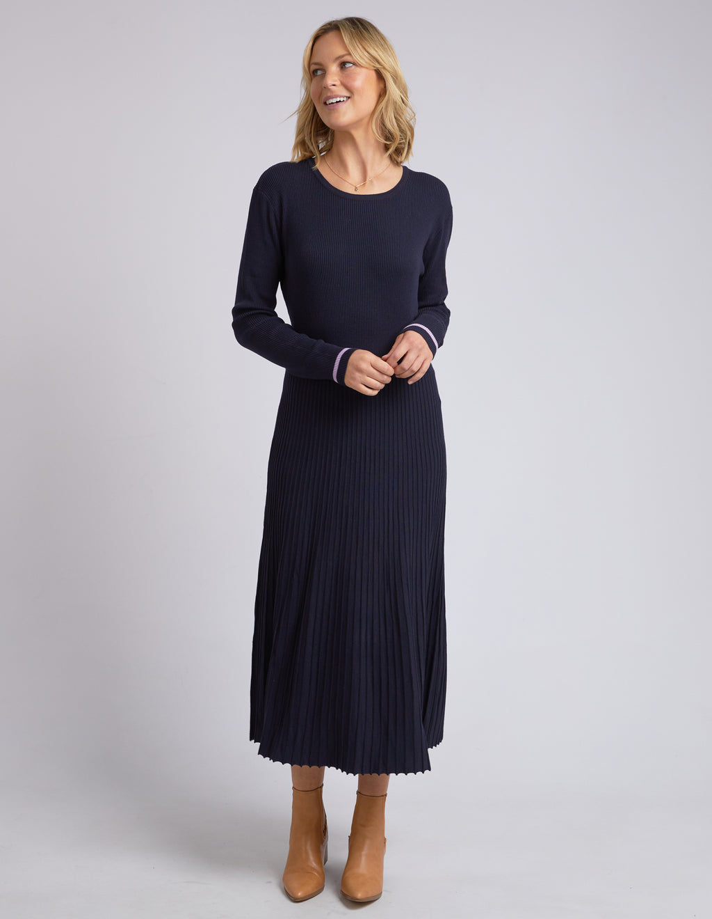 TAMMY KNIT DRESS - Dark Sapphire