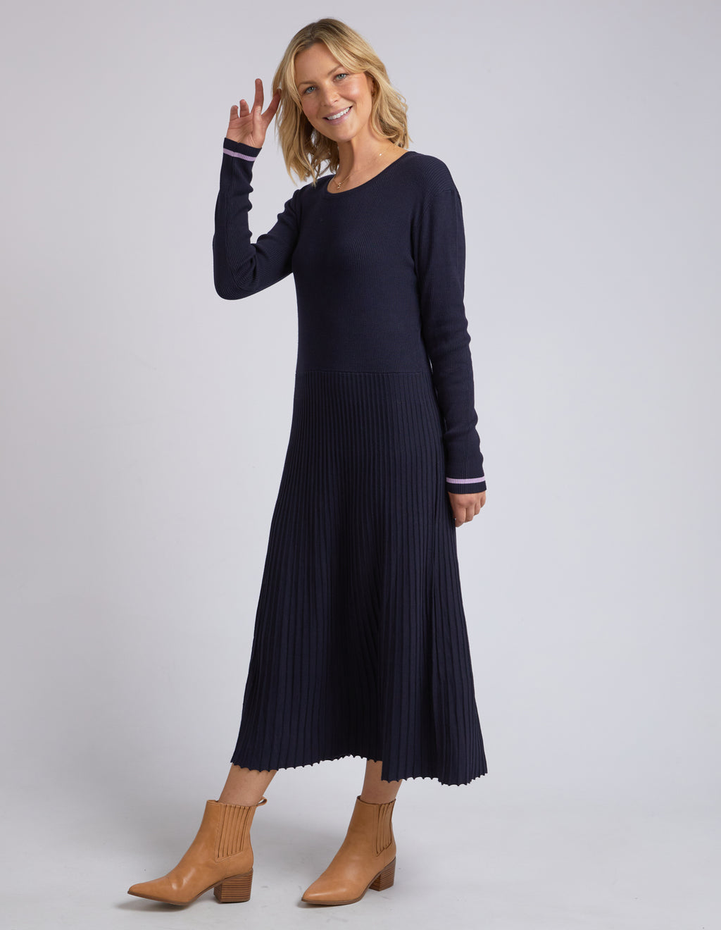 TAMMY KNIT DRESS - Dark Sapphire