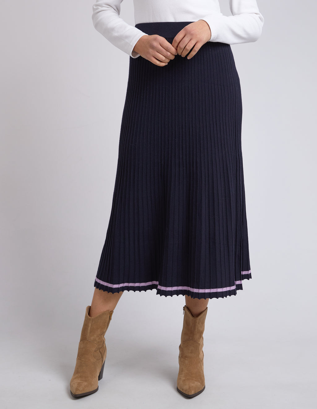 TAMMY KNIT SKIRT - Dark Sapphire