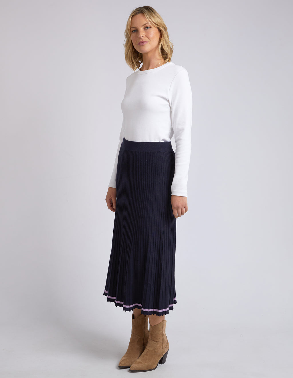 TAMMY KNIT SKIRT - Dark Sapphire