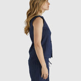 PETRA VEST - Navy Pinstripe