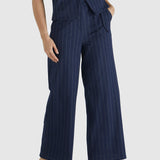 PETRA PANT - Navy Pinstripe