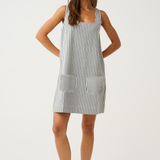 NOA MINI DRESS - Stripe Denim