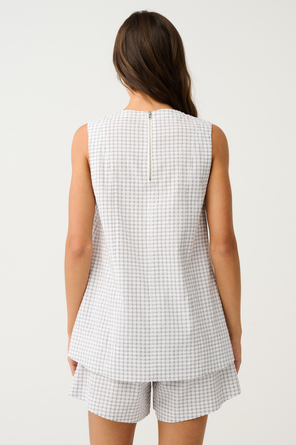 GIA TOP - White Check