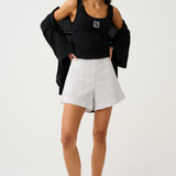 DEMI SHORT - White Check