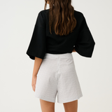 DEMI SHORT - White Check