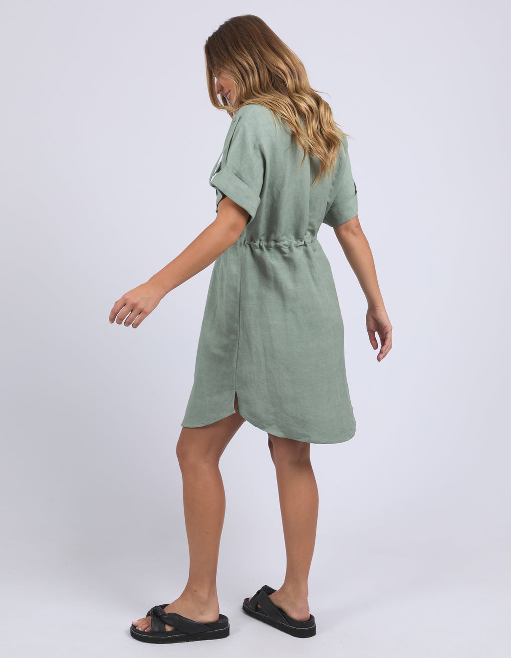WILLOW SHIRT DRESS - Iceberg Green