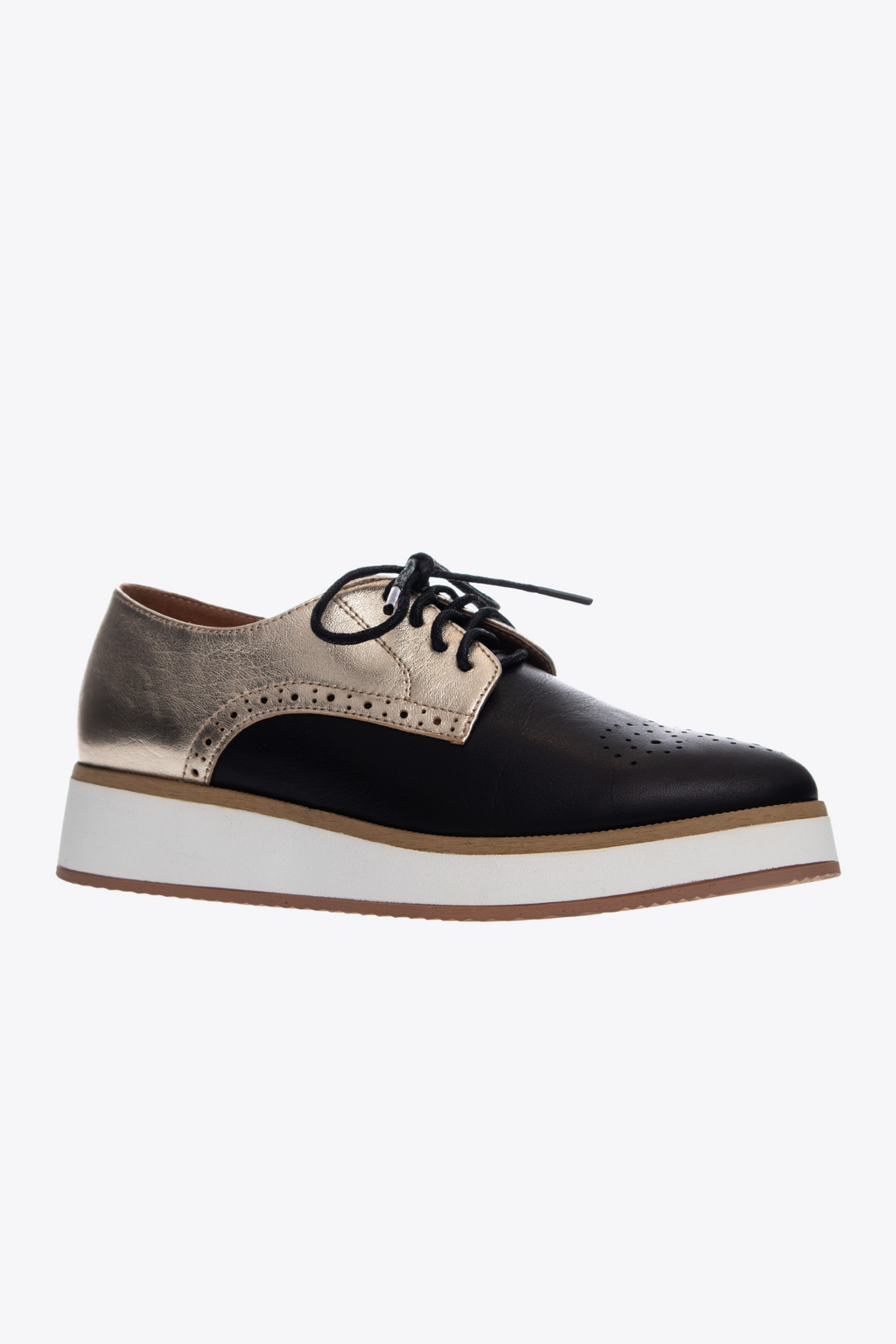 Gold platform clearance brogues