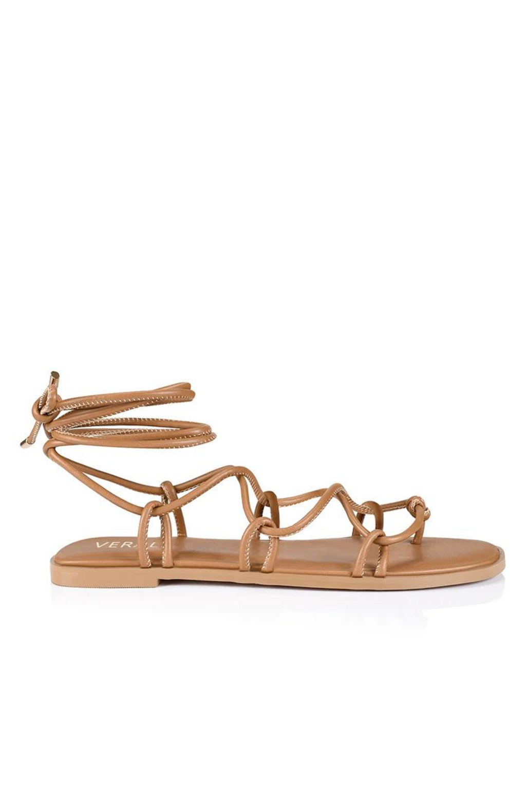 SABINE LEG TIE SANDALS - Tan Smooth