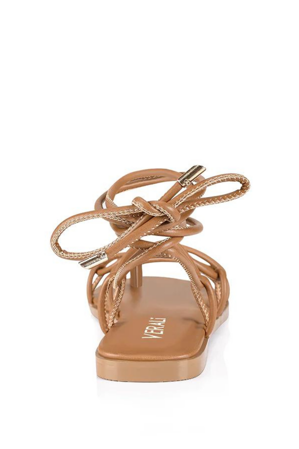 SABINE LEG TIE SANDALS - Tan Smooth