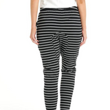 JADE PANT - Black/White Stripe