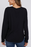 MANLY L/S TEE - Black
