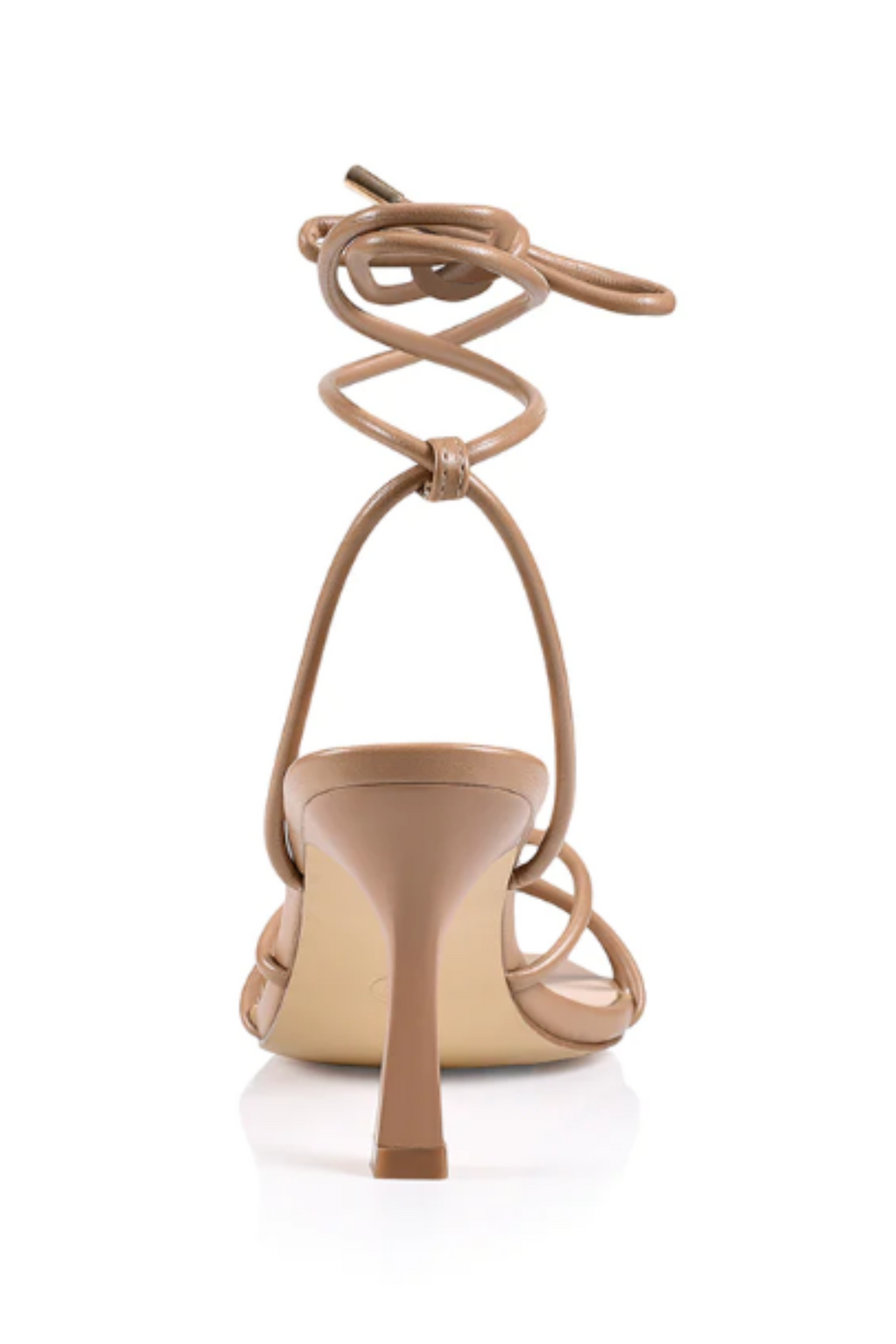 PEACHY STILETTO SANDALS - Dark Camel Smooth