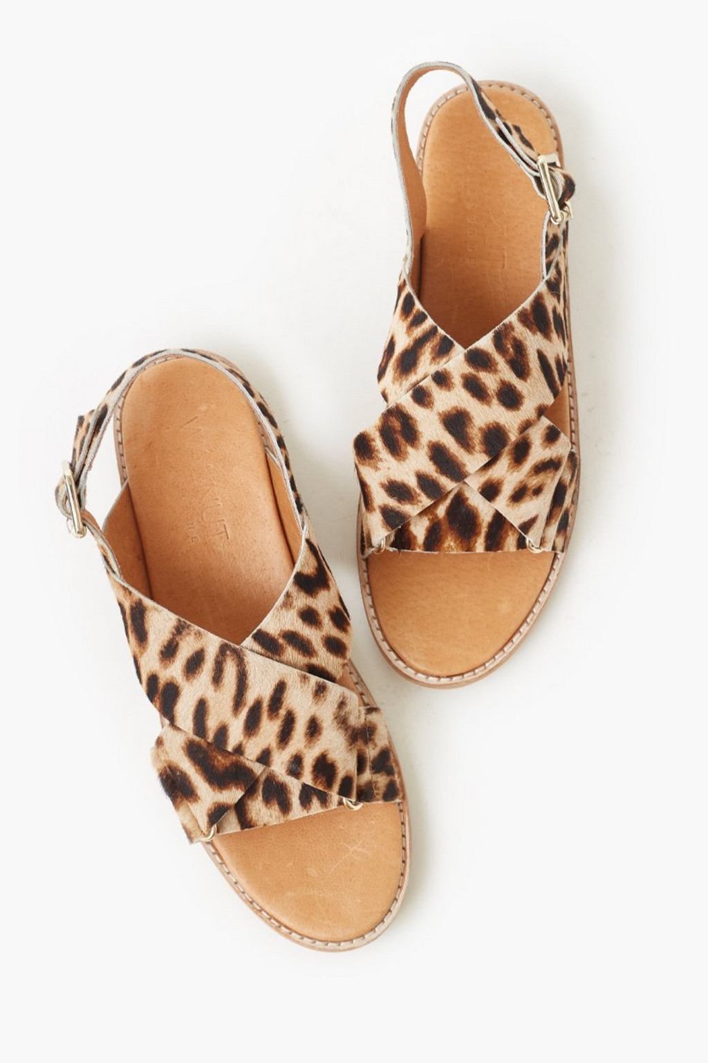 EMELIE LEATHER SANDAL- Sandy Leopard Pony